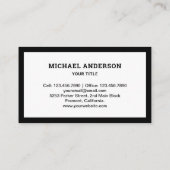 Zwart-wit constructie Hauling Dump Truck Visitekaartje (Achterkant)