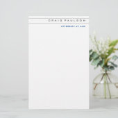 Zwart-Wit Consultant Advocaat Beroep Briefpapier (Staand voorkant)