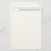 Zwart-Wit Consultant Advocaat Juridisch Beroep Briefpapier (Voorkant / Achterkant)