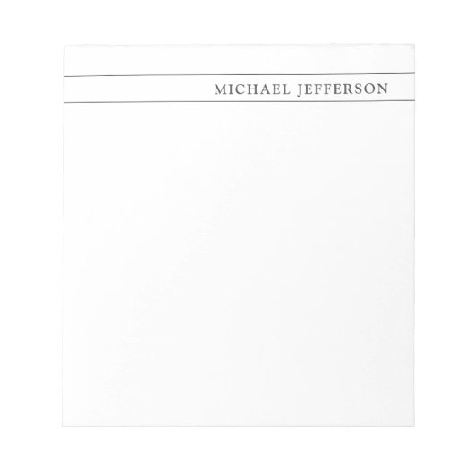 Zwart-Wit Consultant Advocaat Juridisch Beroep Notitieblok (Voorkant)