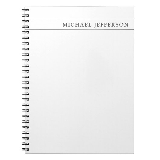 Zwart-Wit Consultant Advocaat Juridisch Beroep Notitieboek (Voorkant)