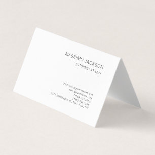 Zwart Wit Consultant Advocaat Minimalist Modern Visitekaartje