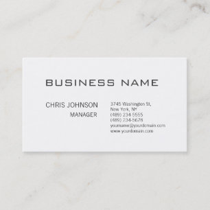 Zwart wit contemmodern Manager-Visitekaartje Visitekaartje
