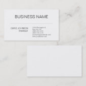 Zwart wit contemmodern Manager-Visitekaartje Visitekaartje (Voorkant / Achterkant)