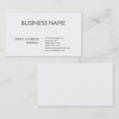 Zwart wit contemmodern Manager-Visitekaartje Visitekaartje (Voorkant / Achterkant)