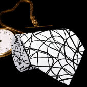 Zwart-wit Contemporary Line Art Stropdas