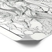 Zwart-wit contour art voor Wall poster (Hoek)