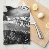 Zwart-wit contrast Foto van Elephant Theedoek (Quarter Fold)