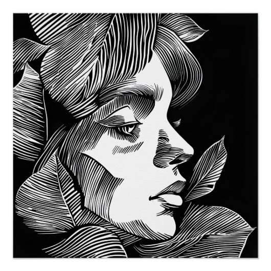 Zwart-wit contrast perfect poster (Voorkant)