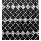 zwart wit controlepatroon douchegordijn (Voorkant)