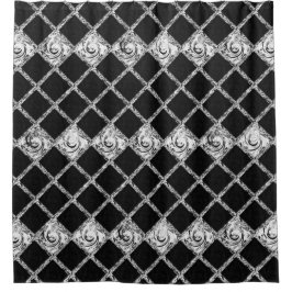 zwart wit controlepatroon douchegordijn