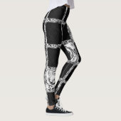 zwart wit controlepatroon leggings (Rechts)