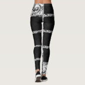 zwart wit controlepatroon leggings (Achterkant)