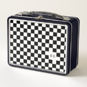 Zwart-wit controlepatroon Monogram Initialen (Voorkant)