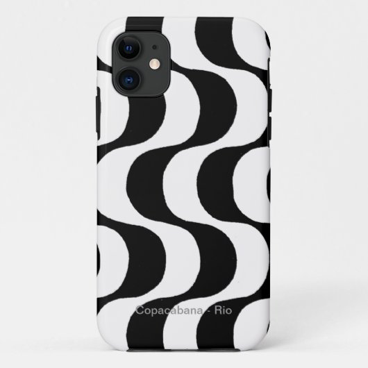 zwart-wit copacabana, RJ Case-Mate iPhone Case (Achterkant)