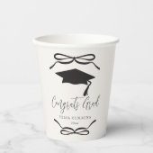 Zwart-wit Coquette Bow Girl Afstudeerfeest Papieren Bekers (Voorkant)