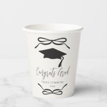 Zwart-wit Coquette Bow Girl Afstudeerfeest