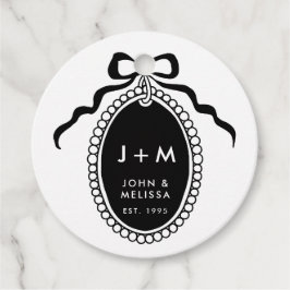 Zwart-wit Coquette Jubileum Bedankjes Labels