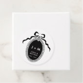 Zwart-wit  Coquette Jubileum Bedankjes Labels (In situ)