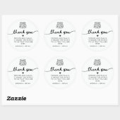 Zwart-wit Coquette Trouwgunst Ronde Sticker (Vel)