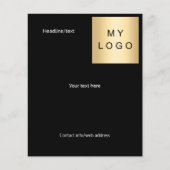 Zwart wit corporate logo flyer (Voorkant)