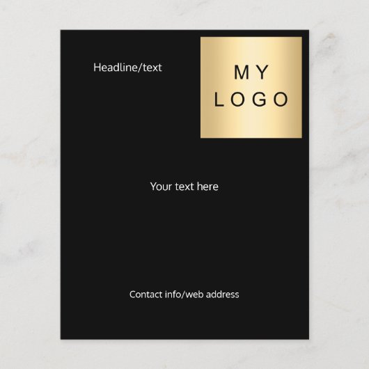 Zwart wit corporate logo flyer (Voorkant)