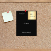 Zwart wit corporate logo flyer