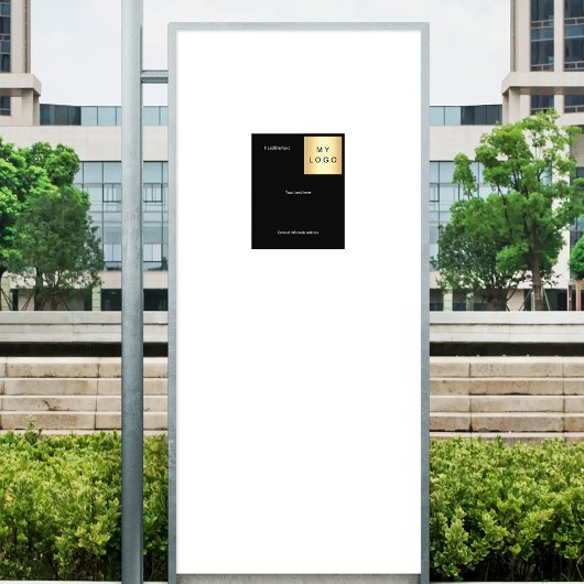 Zwart wit corporate logo flyer