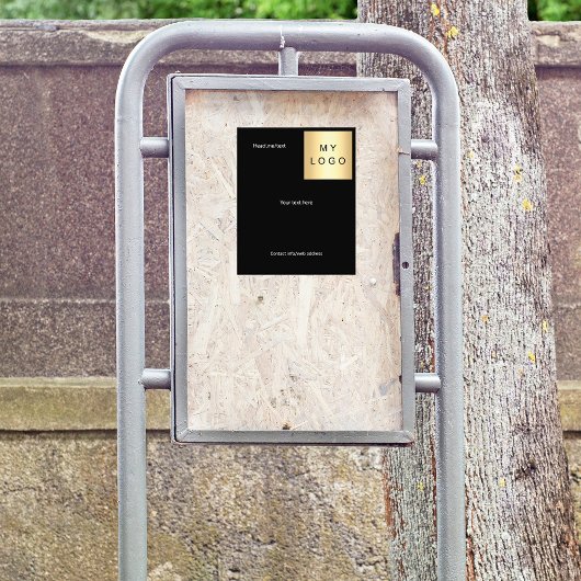 Zwart wit corporate logo flyer