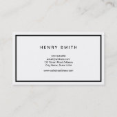 Zwart-wit Corporate Modern Professional Visitekaartje (Achterkant)