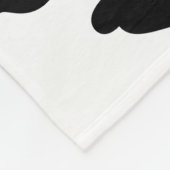 Zwart-wit Cow Print Patroon Fleece Deken (Hoek)