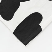 Zwart-wit Cow Print Patroon Fleece Deken (Hoek)
