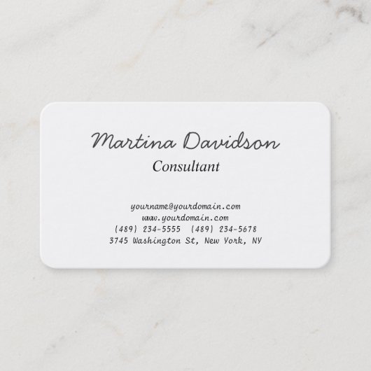 Zwart wit, creatief handschrift uniek visitekaartje (Voorkant)