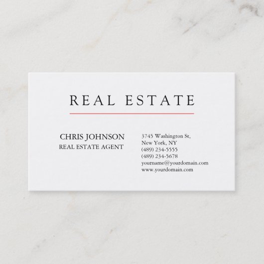 Zwart Wit Creative Chic Modern Visitekaartje (Voorkant)