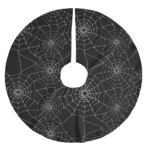Zwart-wit Creepy Gothic Spin Web Cobwebs Kerstboom Rok