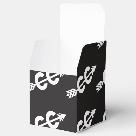 Zwart Wit Cross Country Hardlopen Bedankdoosjes (Geopend)