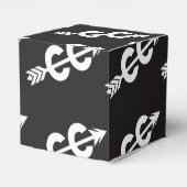 Zwart Wit Cross Country Hardlopen Bedankdoosjes (Achterkant)