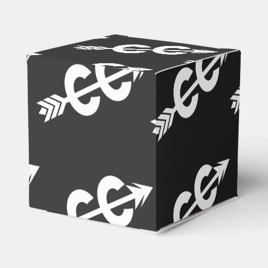 Zwart Wit Cross Country Hardlopen Bedankdoosjes (Achterkant)