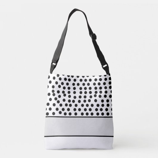 Zwart/Wit Crossbody Tas (Achterkant)