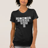 Zwart-wit Crossword Hobby T-shirt (Voorkant)