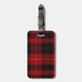 Zwart-wit Cunningham Tartan Bagagelabel (Achterkant verticaal)