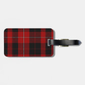 Zwart-wit Cunningham Tartan Bagagelabel (Achterkant horizontaal)