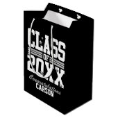 Zwart/wit cursusjaar medium cadeauzakje (Achterkant Gekanteld)