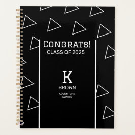 Zwart-wit Custom Afstuderen Monogram Planner