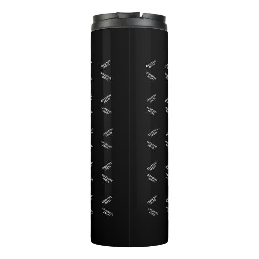 Zwart-wit Custom Afstuderen Thermische Tumbler Thermosbeker (Achterkant)
