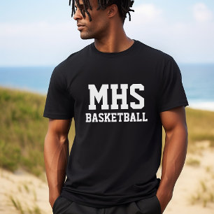 Zwart-wit Custom Basketbal Team Spirit T-shirt