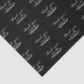 Zwart & wit Custom Bedankt Business Tissuepapier (Detail)