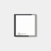 Zwart-wit Custom Company Logo Professional Post-it® Notes (Voorkant)