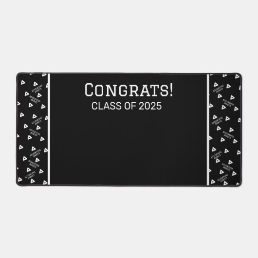 Zwart-wit Custom Desk Mat (Voorkant)