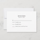 Zwart-wit Custom Foto Bruiloft RSVP Kaart (Voorkant)